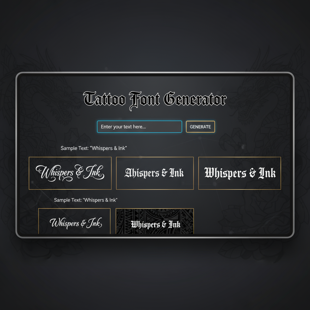 Tattoo Font Generator